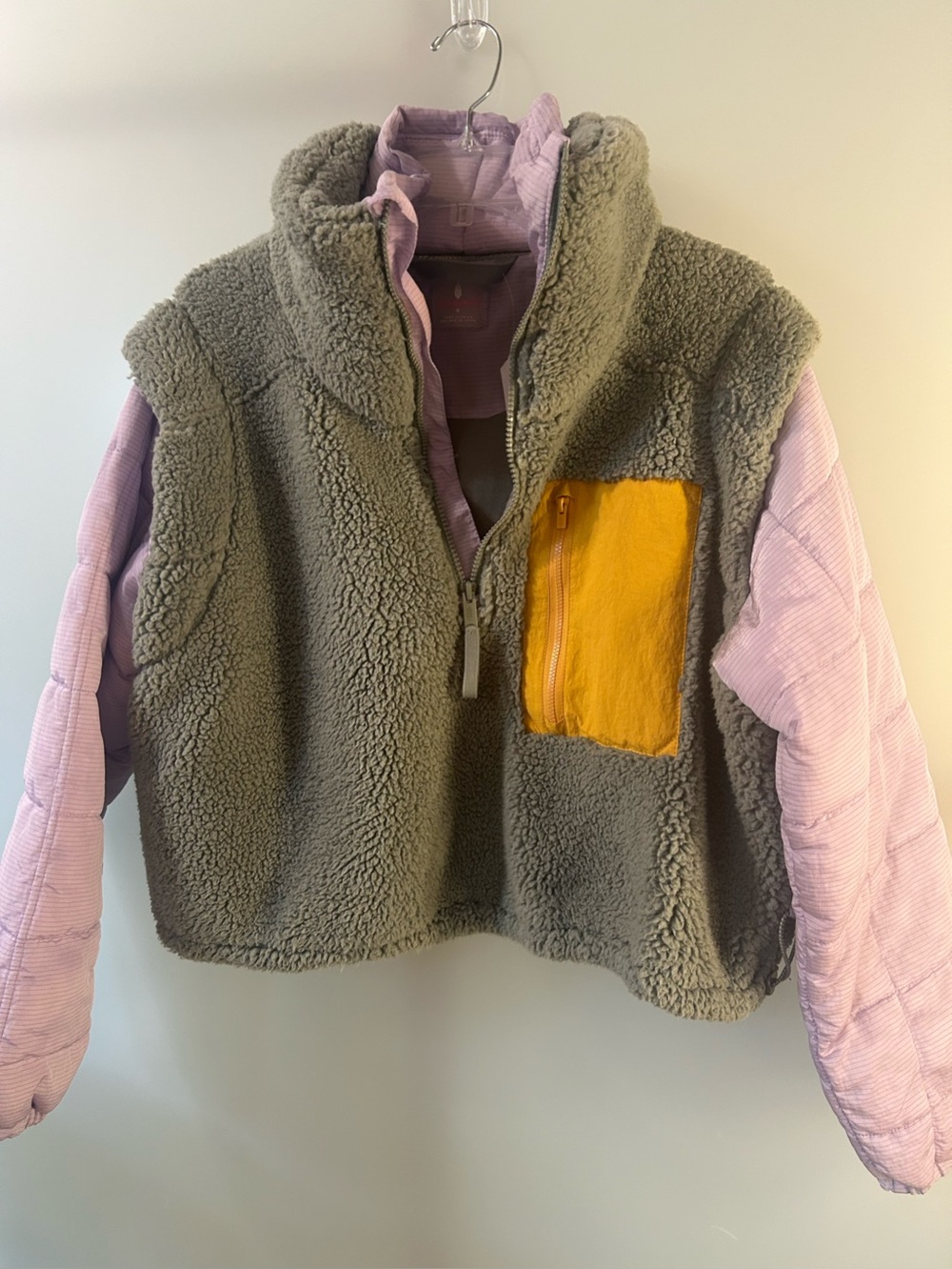 Free People FP Movement Scenic Route 1/2 Zip Pullover Desert Sage Combo Small - Picture 6 of 11